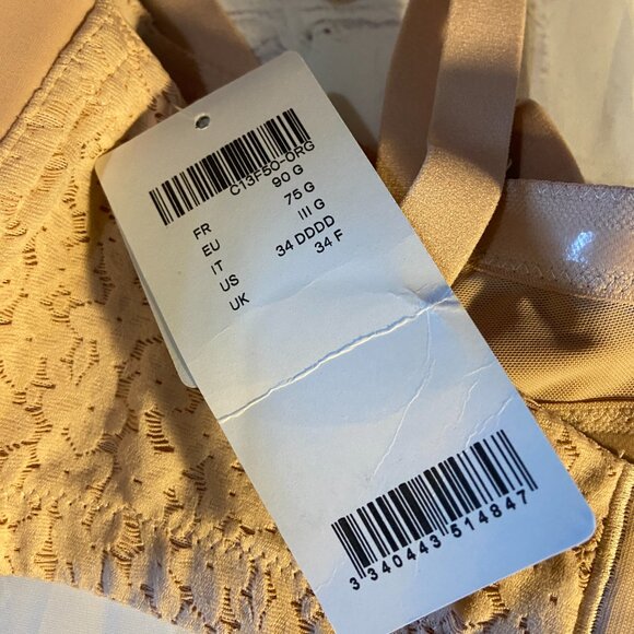 **Chantelle** Norah Comfort Strapless Convertible Bra - Nude Rose 34G NWT - Picture 7 of 7